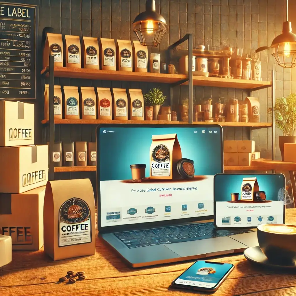¿Qué es el dropshipping de café de marca privada?